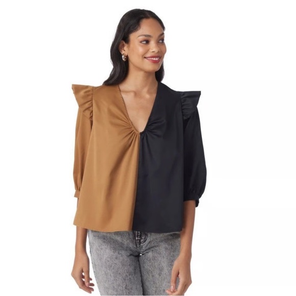 CROSBY by Mollie Burch Tops - Crosby by Mollie Burch Anya 2 Tone Blouse